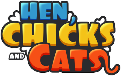 HEN, CHICKS AND CATS